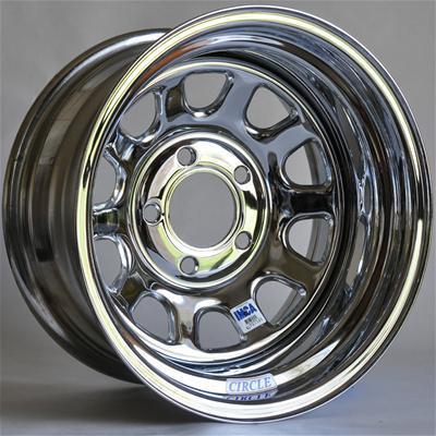 Circle racing wheels series 27 chrome wheel 15"x8" 5x4.75" bc set of 4