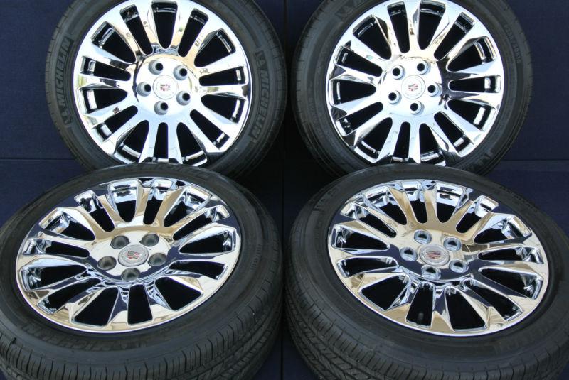 18" cadillac cts new chrome rims wheels tires michellin staggred oem coupe  