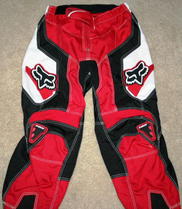 Euc! fox racing boys motorcross pants - size 4-5 - red