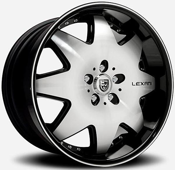 20" lexani lx-2 wheel set 20x8.5 black machined & black lip lexani lx2 5 lug
