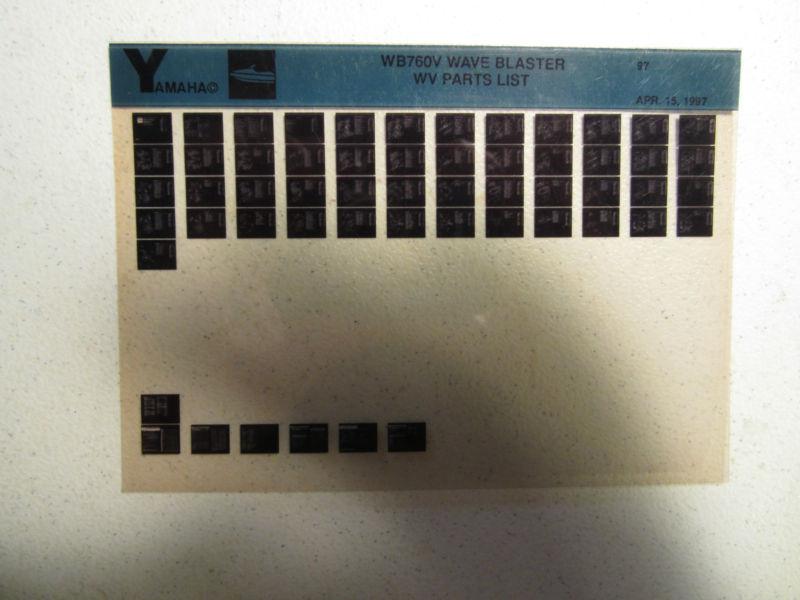 1997 yamaha wave blaster wb760v microfiche parts catalog jet ski wb 760 v