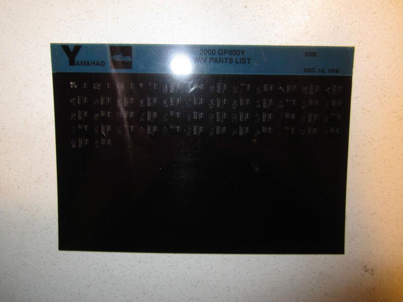 2000 yamaha gp800y microfiche parts list catalog jet ski gp 800 y