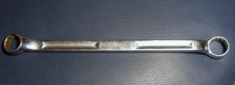 Snap on large box wrench 15/16"-1  #xv-3032 usa 3  14 1/4" long  very good cond.
