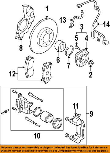 Mazda oem gs3l4373x abs wheel speed sensor/front abs wheel sensor