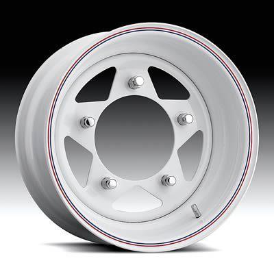 U.s. wheel 27 series white vw baja wheel 15"x5" 5x205mm bc set of 4 27-5554r(4)