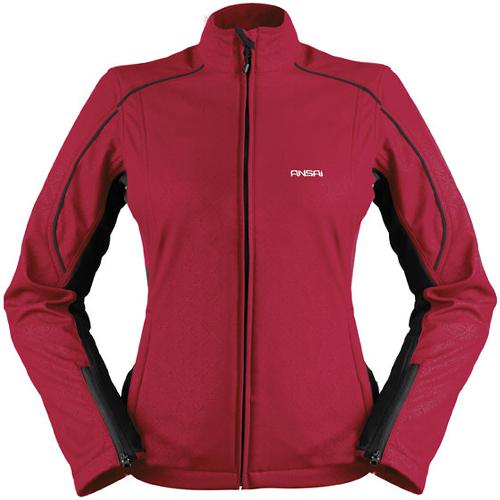 Mobile warming cypress heated motorcycle jacket women's wine size x-large