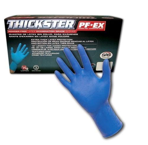 Sas 6602 - thickster latex gloves, 14 mil heavy duty quality - medium, 50/box