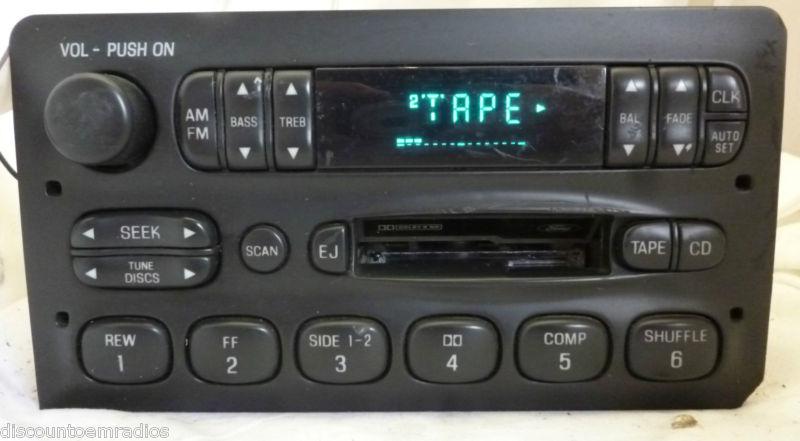 97-98 ford f150 expedition radio cassette player f75f-19b165-da cd controls  *