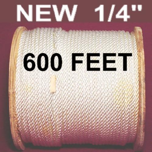 New 1/4" x 600' feet nylon rope cordage,boat dock line