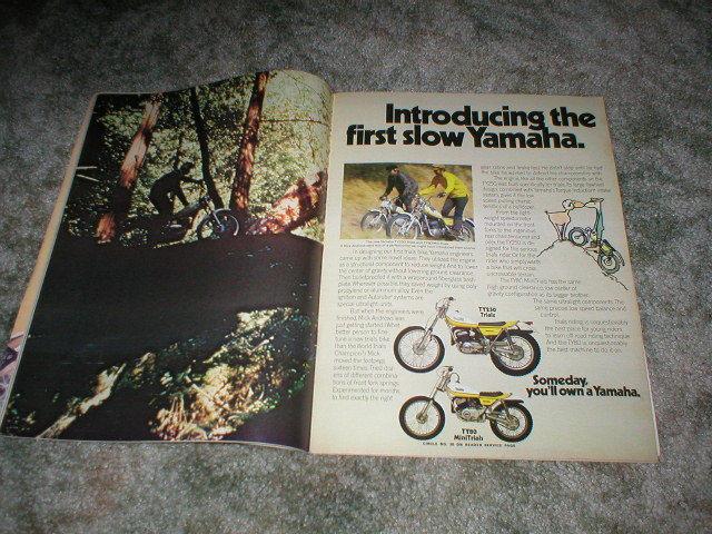 1974 yamaha ty250 trials ad & ty80 mini trials motorcycle ad mick andrews, bmw