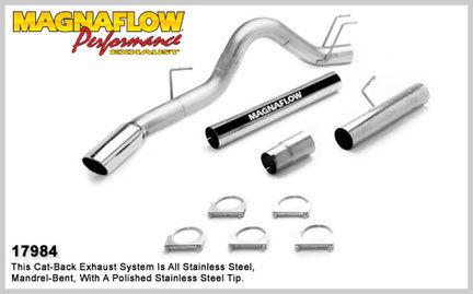 Magnaflow pro series stainless exhaust 08-10 6.4 ford 5" dpf-back 6" tip