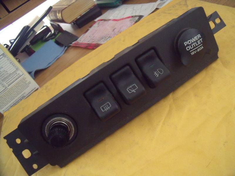97-01 jeep cherokee xj fog light switch panel rear defrost wiper 97  98 99 00 01