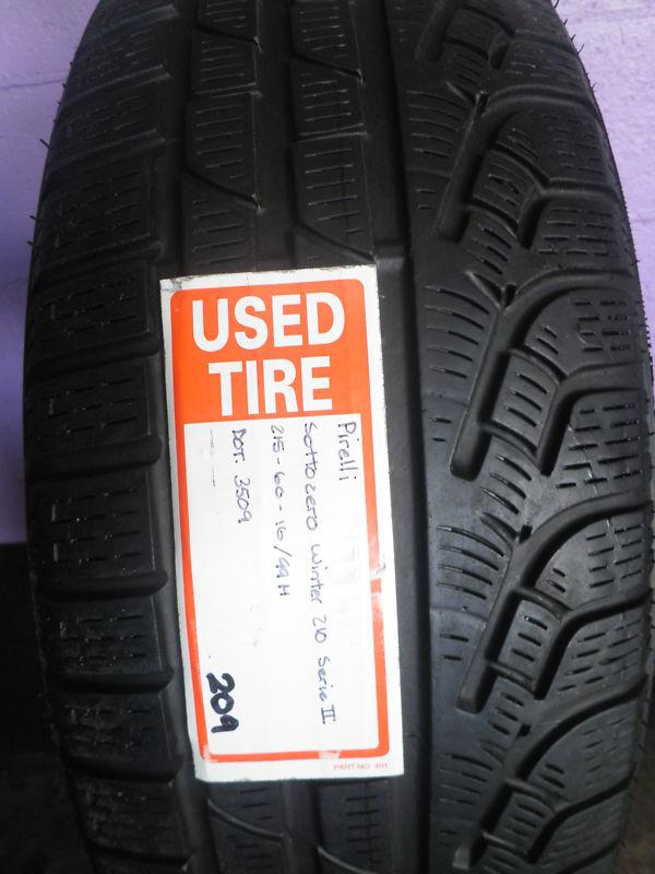 Used 215/60r16 pirelli sotto zero winter 210 series ii 215/60/16 car tire (209)