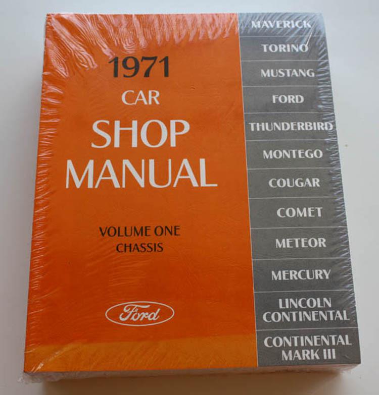 New 1971 shop manual mustang maverick torino cougar comet thunderbird 5 vol set