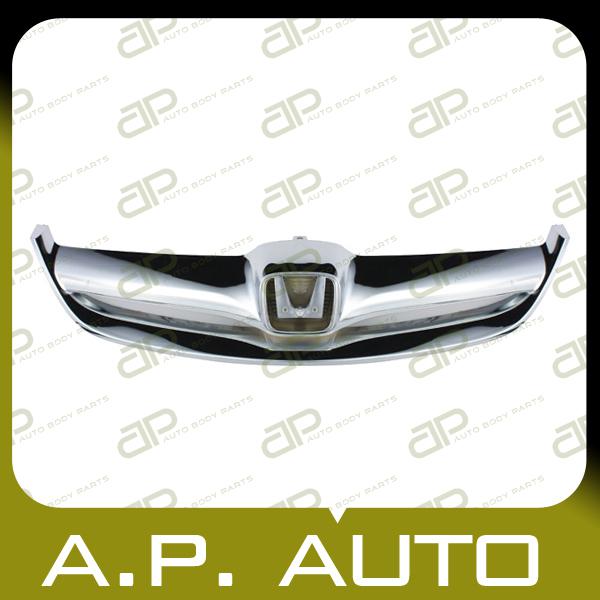 New chrome grille grill assembly replacement 04-05 honda civic 4dr sedan