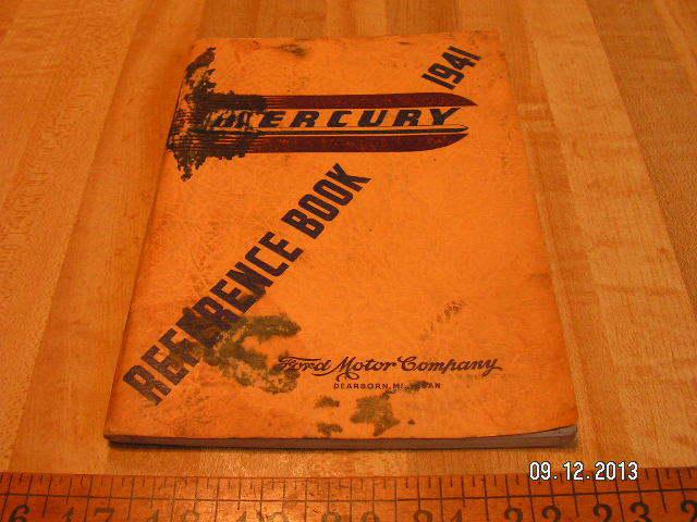 1941 mercury original owner's / owners manual / reference book