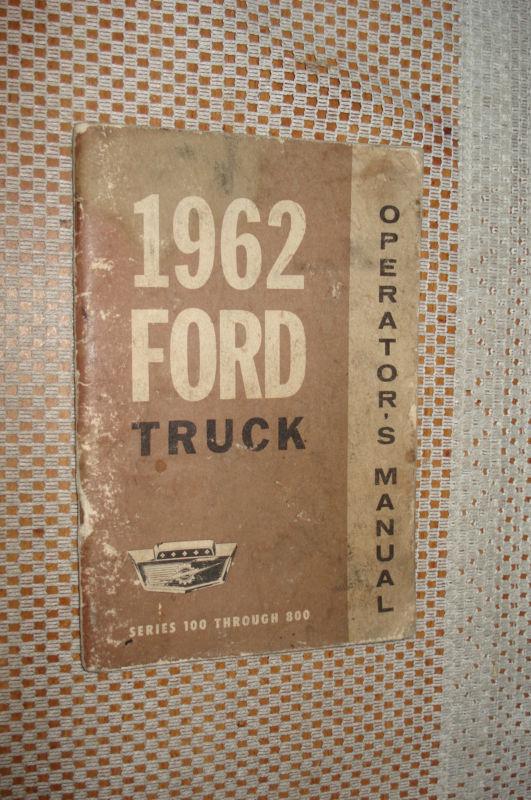 1962 ford truck owners manual original rare glove box book nr