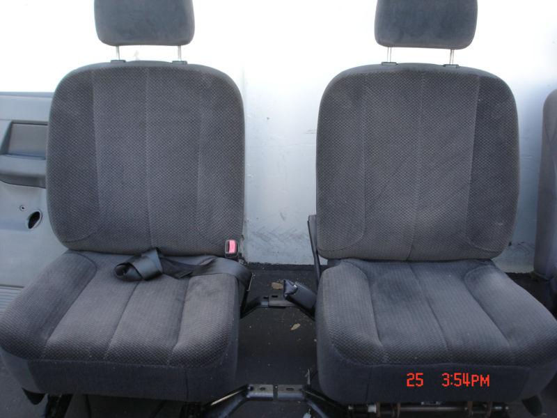2003-2008 dodge ram 1500 2500 3500 front  dark slate cloth seats 