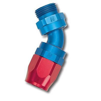 Russell full flow hose end -12 an swivel male threads 45 degree 612230