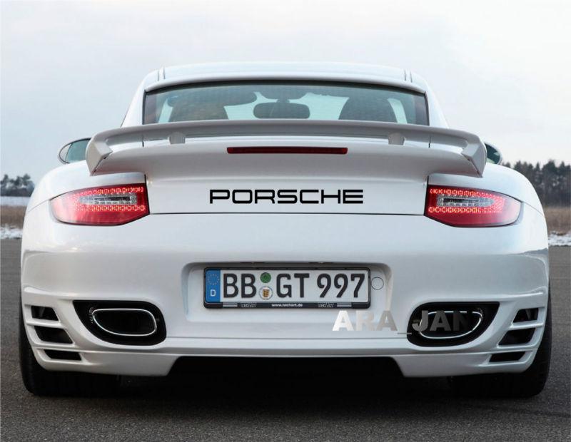 Porsche decal sticker emblem logo turbo racing sport  black