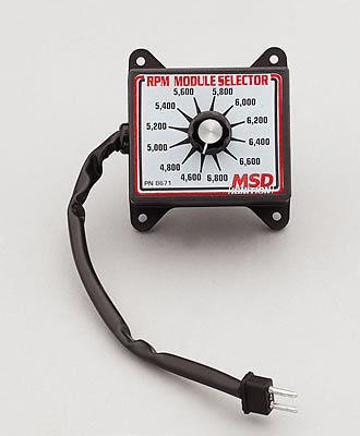 Msd 8671 rpm module selector plastic black 4600-6800 rpm 200 rpm increments ea