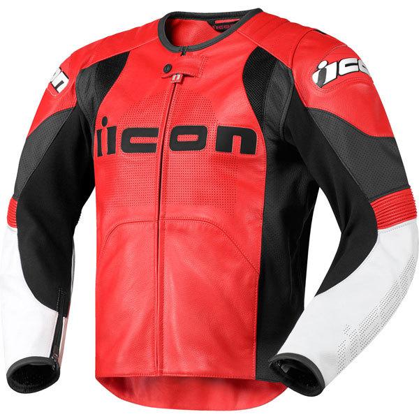 Red xl icon overload prime leather jacket