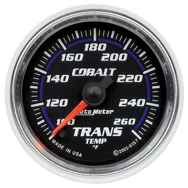 Auto meter 6157 cobalt 2-1-16" electric transmission temp. gauge 100-260˚f