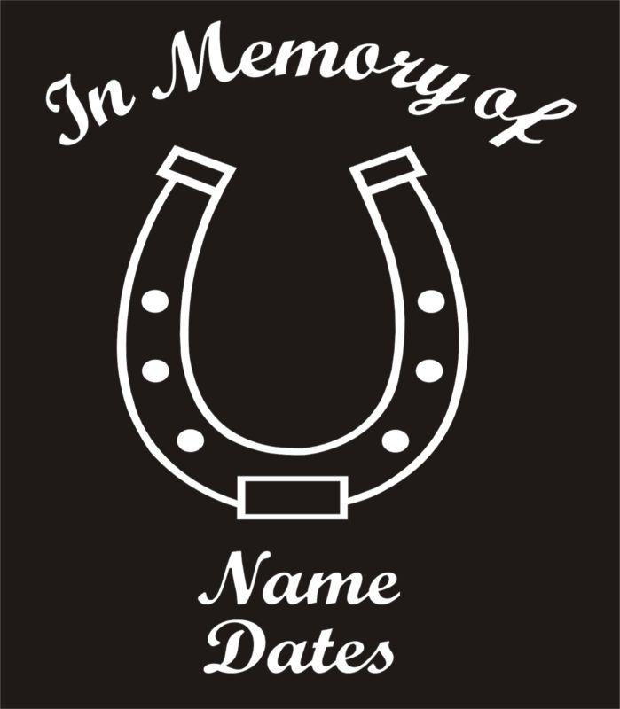 In memory of horseshoe farrier vinyl decal sticker qty 4