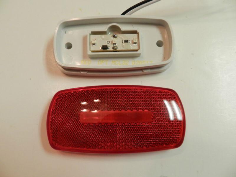 Red led 4" truck trailer rv clearance marker lights 3 diode optronics 