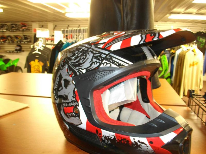 New adult dirtbike helmet skull design size xx large