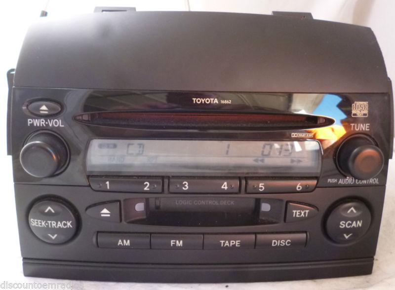 04-09 toyota sienna radio cd cassette player 16862 86120-ae011 *