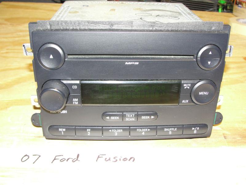 Oem 06-09 ford fusion milan expedition - factory cd disc mp3 am/fm radio stereo