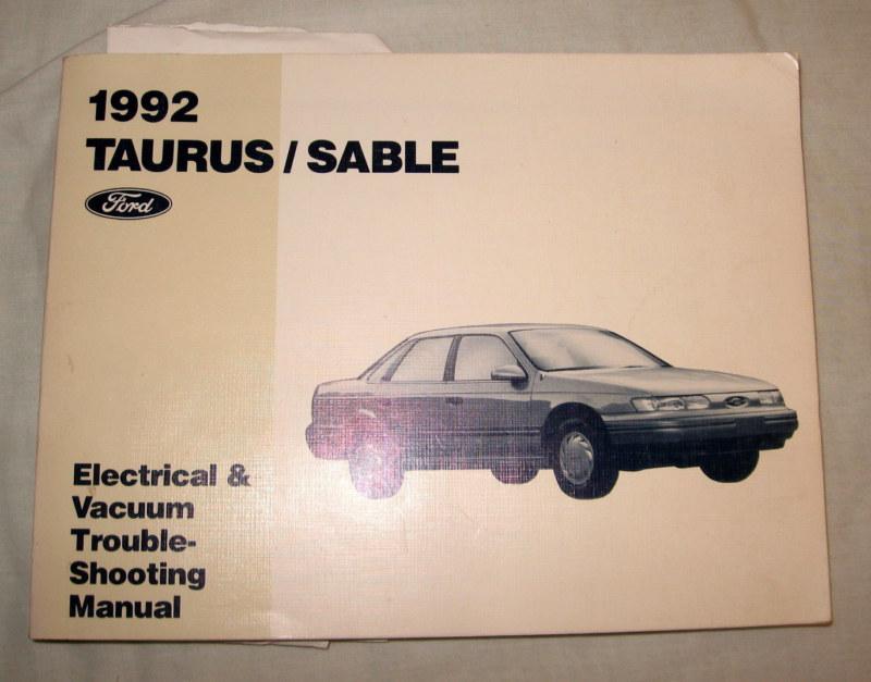 1992 ford taurus sable electrical & vacuum trouble shooting manual auto service