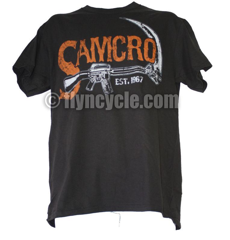 Sons of anarchy samcro soa vintage sickle 2-sided t-shirt tee shirt