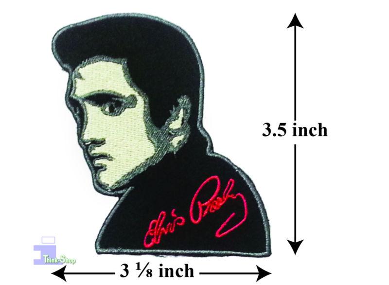 Elvis presley photo rock music - iron on embroidered patches with free shipping