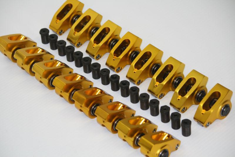 Small block ford aluminum roller rockers 1.6 3/8 w/ poly locks sbf 289 302 351w