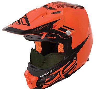 Fly f2 carbon snocross helmet - dubstep orange/black - snowmobile helmet