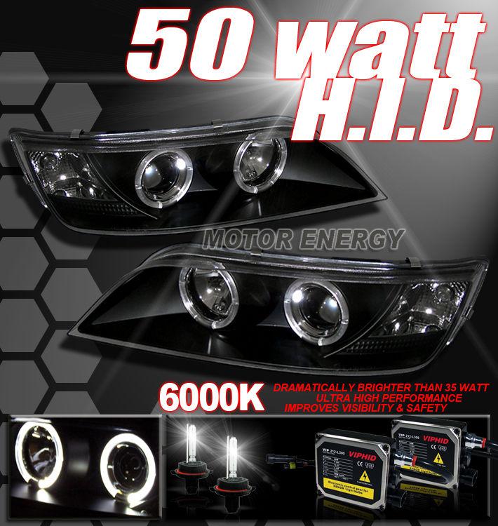 96-02 bmw z3 blk halo projector headlight+50w xenon hid