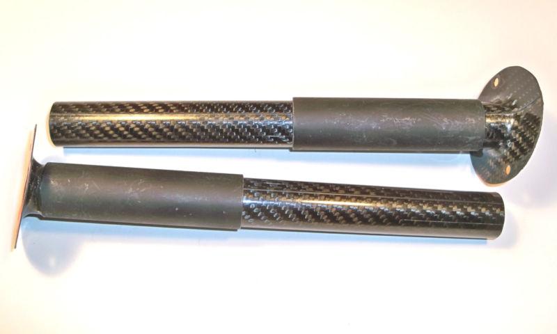 (2) carbon fiber screw jack funnels nice 9 1/2" long 1 1/4" sleeve  nascar arca