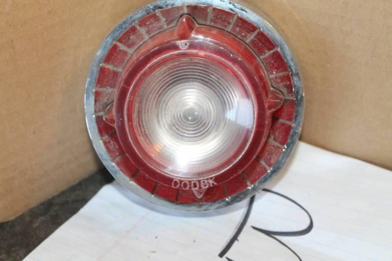 Vintage 1957 dodge dodbk red clear lens reverse tail light assembly mopar