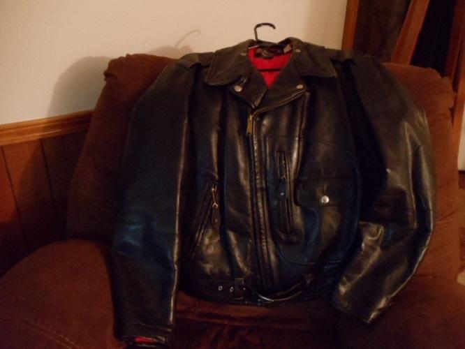 Vintage oakbrook sportswear leather motorcycle jacket