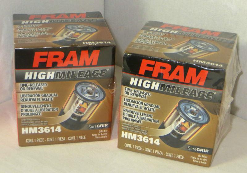 2 each new fram hm3614 oil filters camry toyota