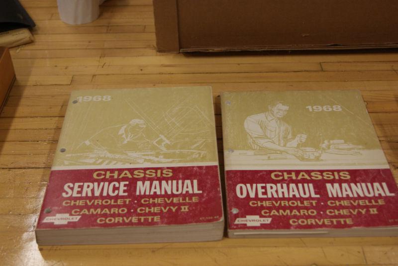 Pair of 1968 chassis service manual - chevy chevelle, camaro, chevy ii, corvette