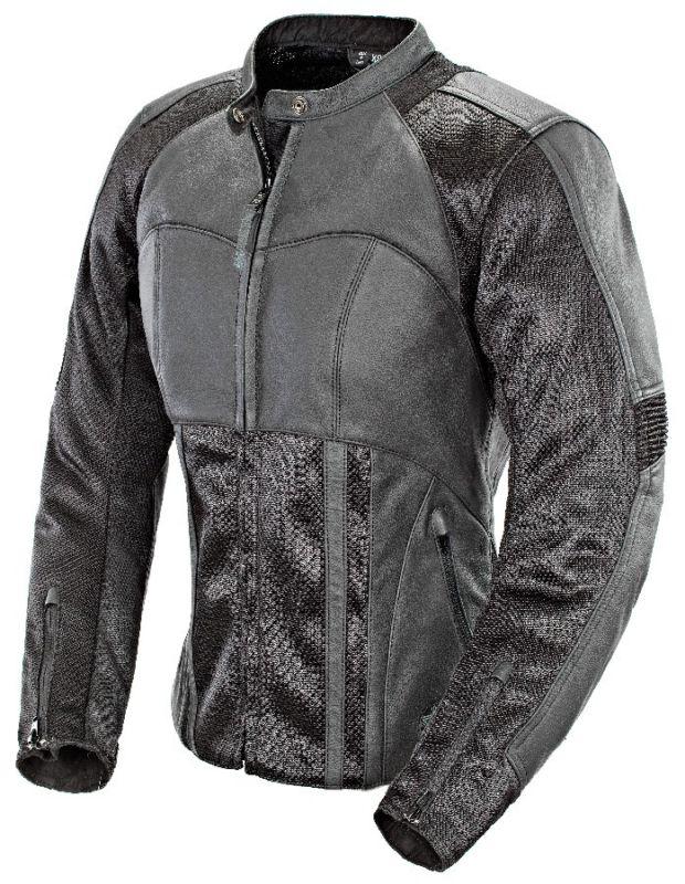 Joe rocket ladies radar leather black small motorcycle jacket womens mesh sml