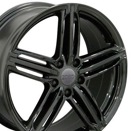 18" black rs6 style wheels 18x8 set rim fits audi a4 a6 a7 a8 allroad