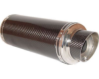 Carbon fiber muffler (black) fireball style slant cut univeral fit mufflers