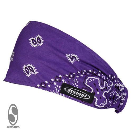 Dz02-223  schampa mini doo-z's headwear purple ground white paisley head band 