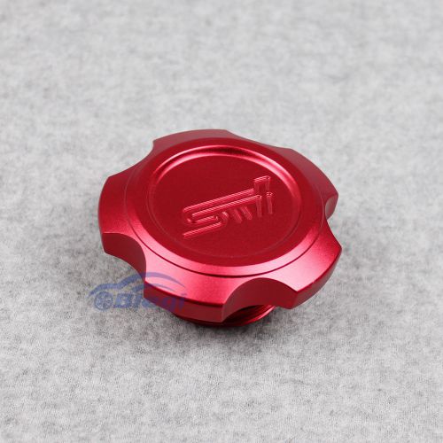 Sti red engine oil fuel filler cap tank cover fit subura outback justy wrx
