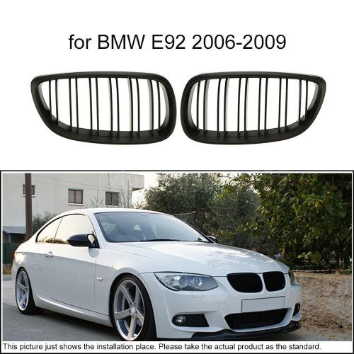 One pair of car matte black front grille grilles for bmw e92 2006-2009 new x5j1