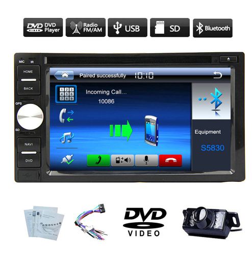 Double 2 din bluetooth hd radio in dash car stereo dvd player usb/sd mp3+camera